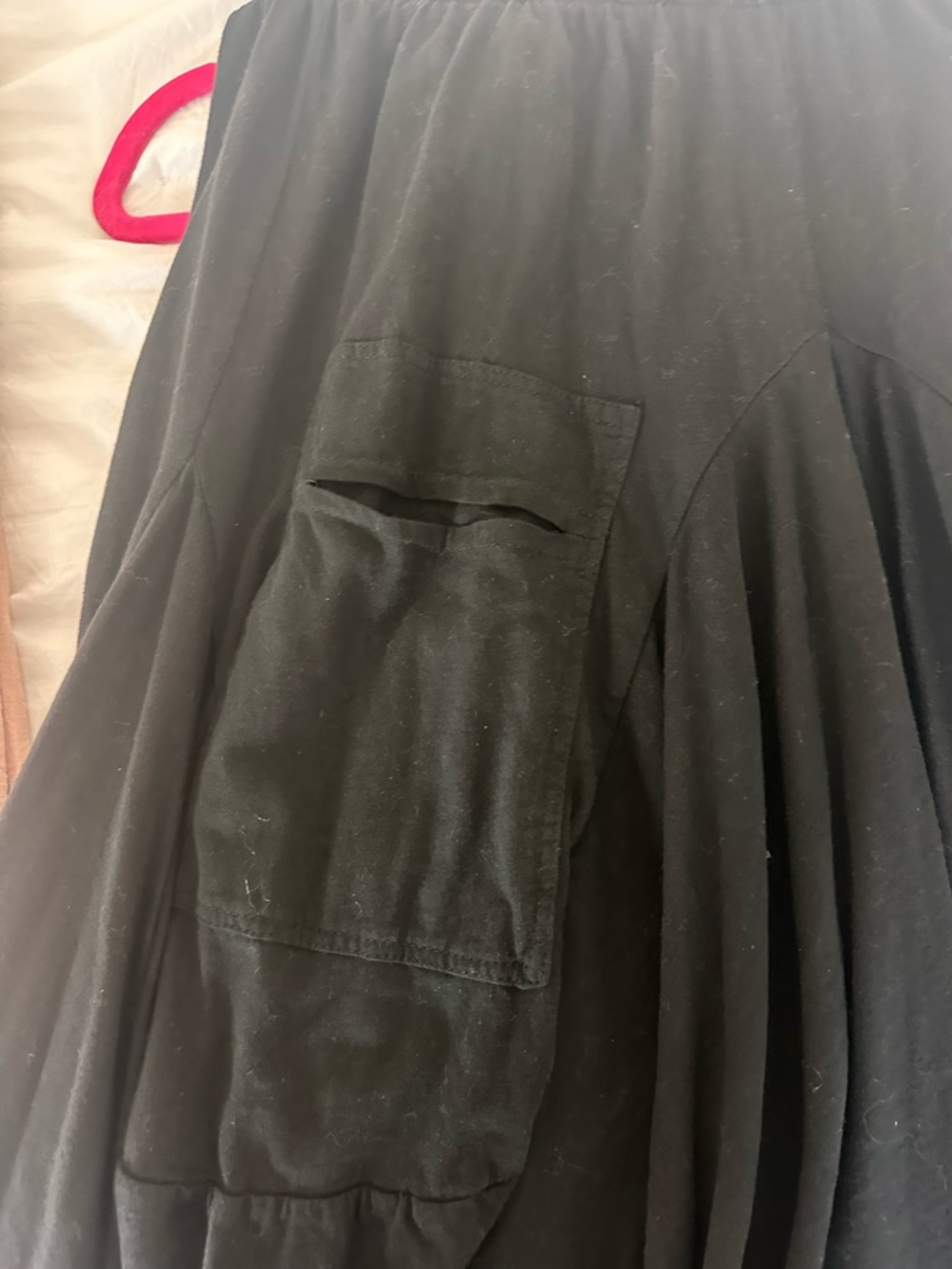 Tempo Paris Black Draped Maxi Skirt with Front Pockets - Picture 4 of 5
